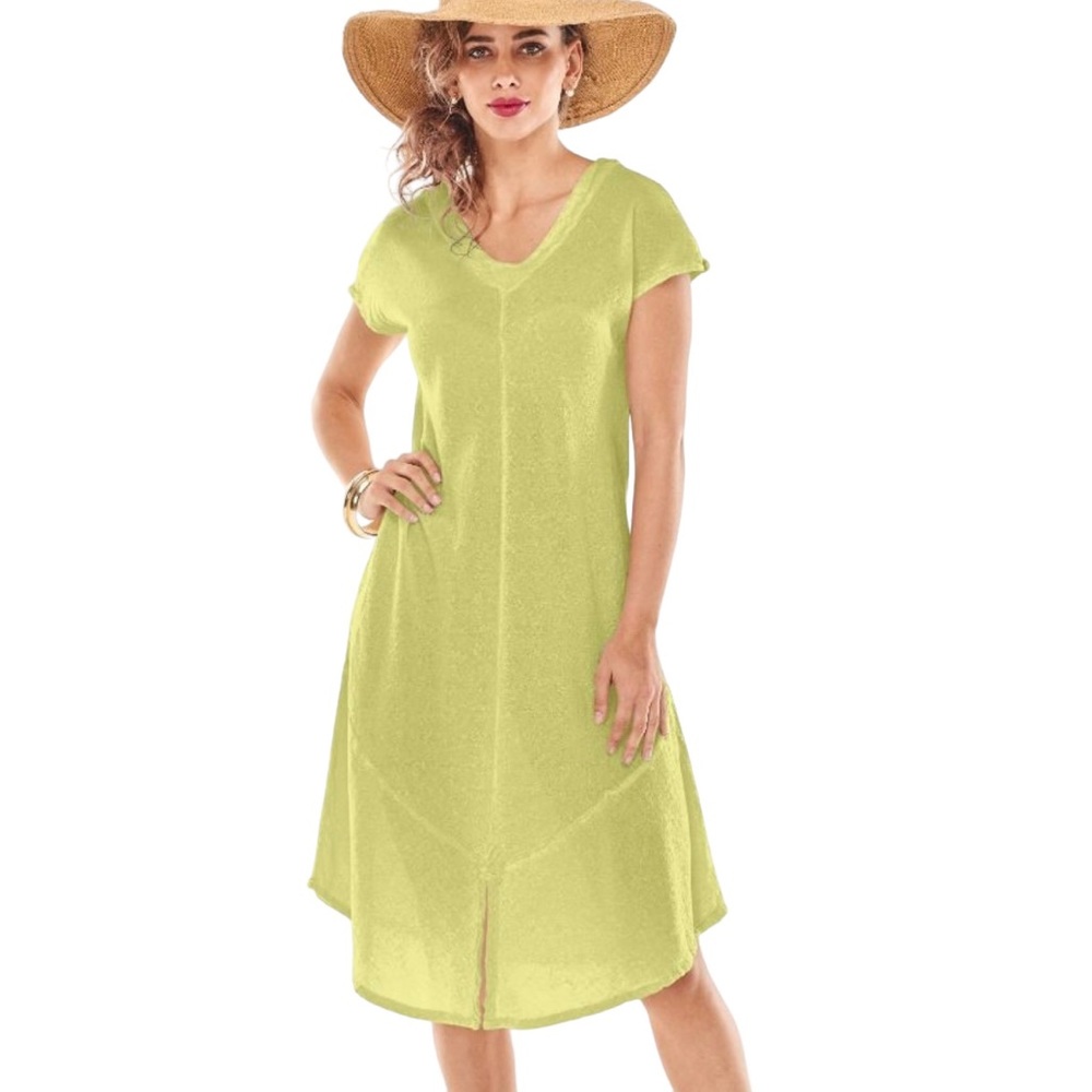 Oh My Gauze Kaley Dress Lagenlook Casual 100% Cotton Short Sleeve Size 1 Sm/Med
